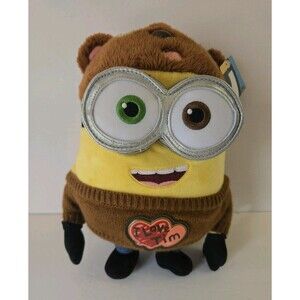 Despicable Me I Love Tim Bob Minion Toy Plush Universal Studios NEW NWT